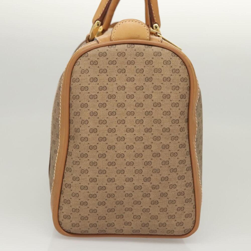 GUCCI Micro GG Supreme Hand Bag Pvc Beige Gold - Picture 5 of 16